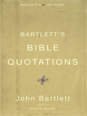 cover image of Bartlett's Bible Quotations
